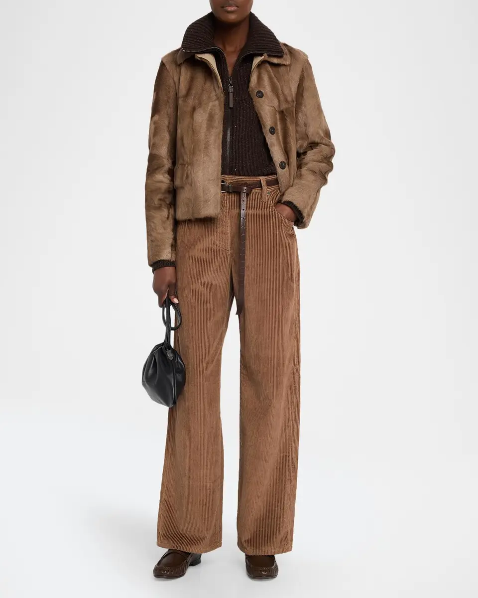Brunello Cucinelli Cotton Corduroy Straight-Leg Pants | Thumbnail 2 Brunello Cucinelli Cotton Corduroy Straight-Leg Pants | Thumbnail 2