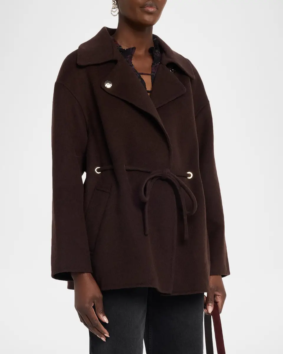 Ba&sh Kam Wool-Blend Wrap Coat | Thumbnail 4