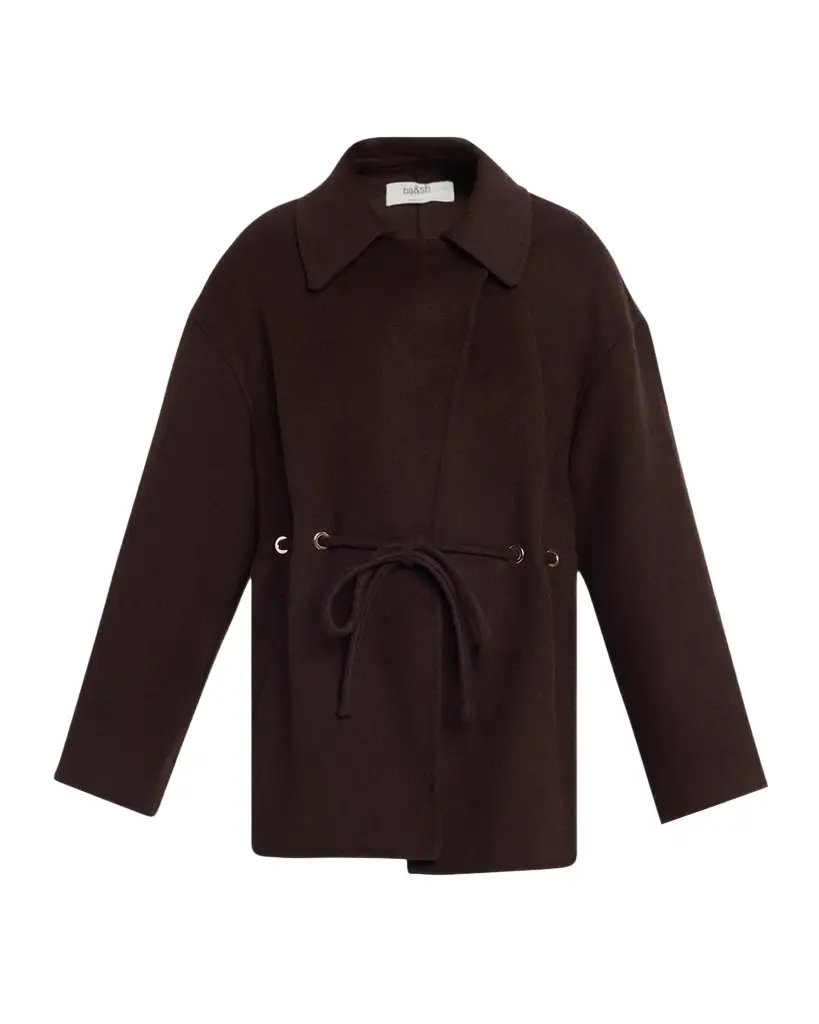 Ba&sh Kam Wool-Blend Wrap Coat