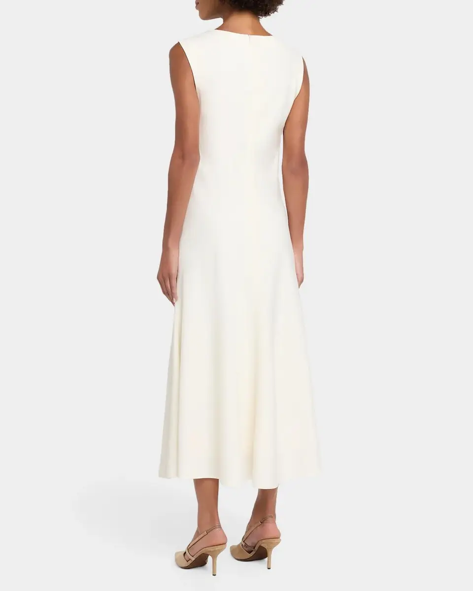 Brunello Cucinelli Sleeveless Fluid Stretch Wool Midi Dress | Thumbnail 3 Brunello Cucinelli Sleeveless Fluid Stretch Wool Midi Dress | Thumbnail 3