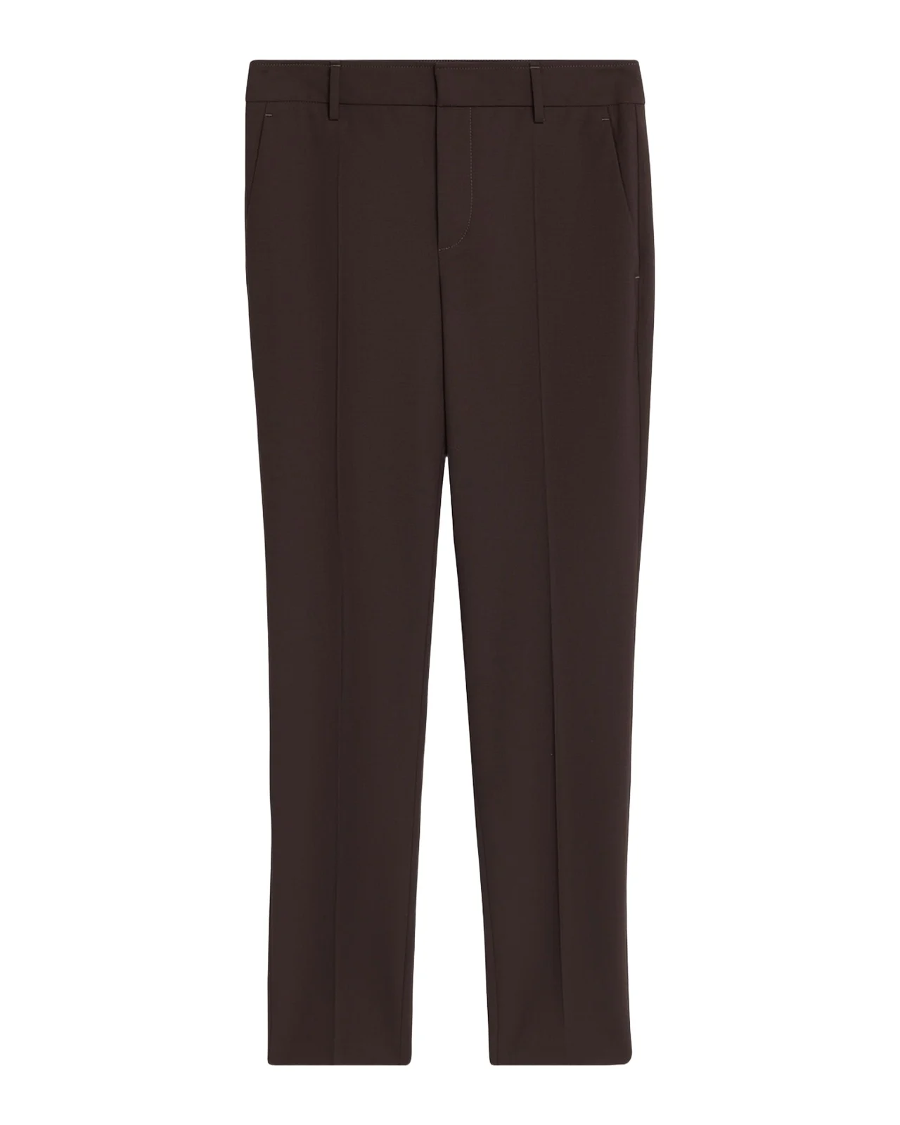 Brunello Cucinelli Wool Slim-Leg Split Hem Pants