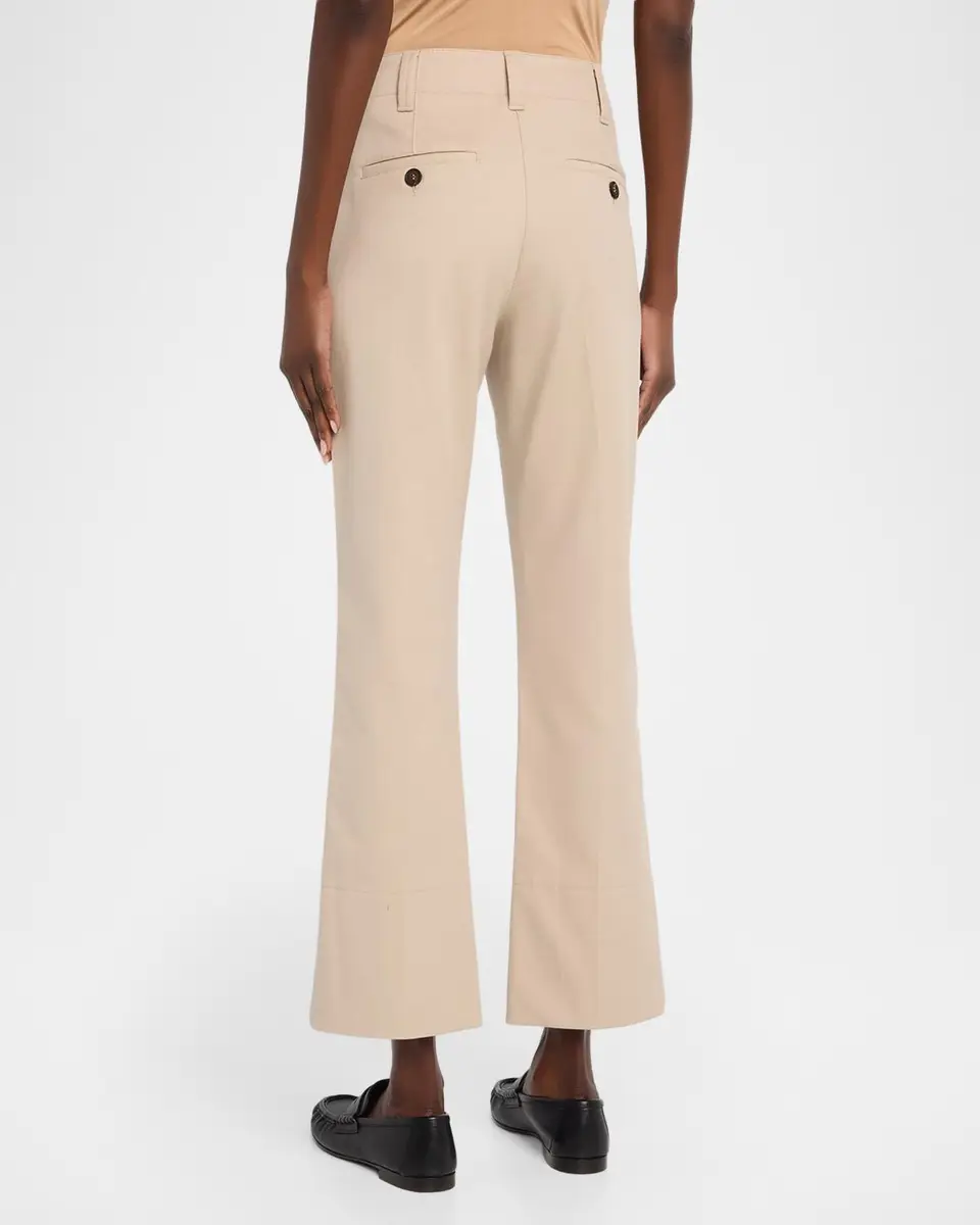 Brunello Cucinelli Cotton Twill Kickflare Ankle Pants | Thumbnail 3 Brunello Cucinelli Cotton Twill Kickflare Ankle Pants | Thumbnail 3