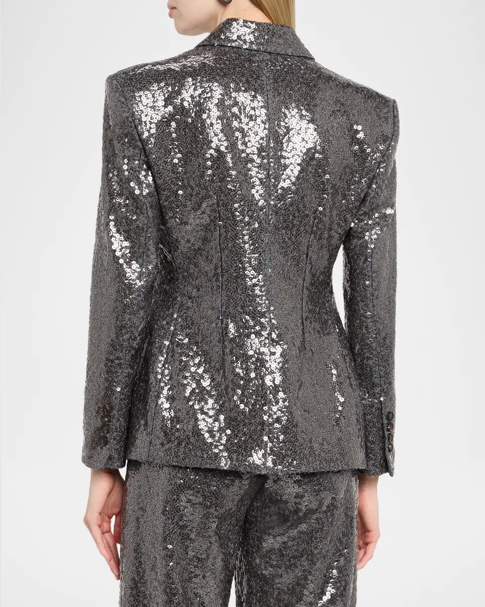 Brunello Cucinelli Sequin Embellished Suit-Type Jacket | Thumbnail 3 Brunello Cucinelli Sequin Embellished Suit-Type Jacket | Thumbnail 3