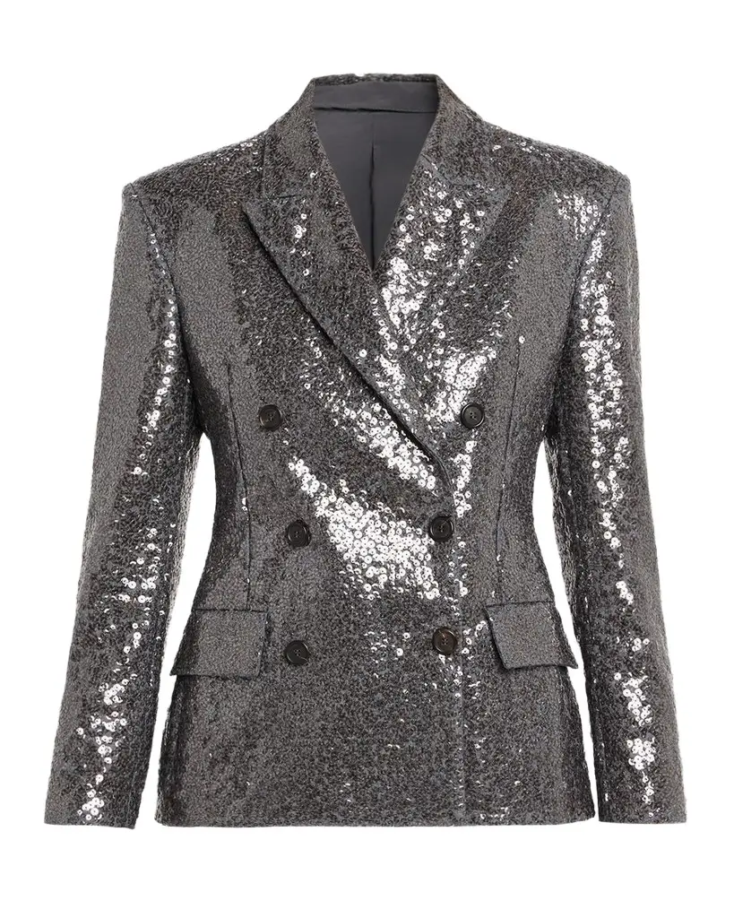 Sequin Embellished Suit-Type Jacket