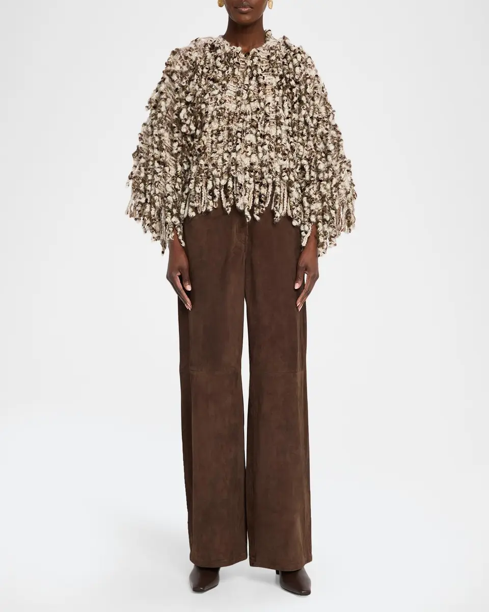 Brunello Cucinelli Suede Relaxed Straight-Leg Pants | Thumbnail 2 Brunello Cucinelli Suede Relaxed Straight-Leg Pants | Thumbnail 2