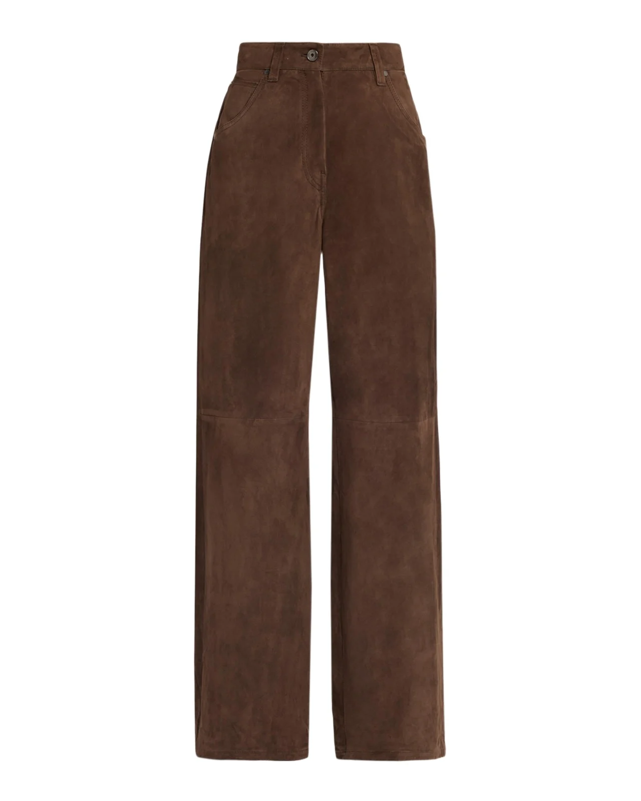 Suede Relaxed Straight-Leg Pants Suede Relaxed Straight-Leg Pants