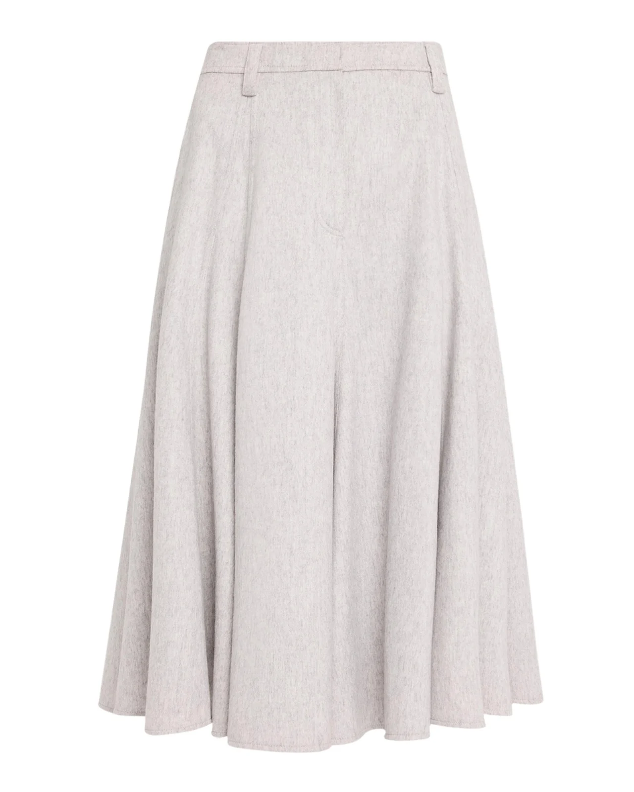 Brunello Cucinelli Beaver Flannel Full Midi Skirt