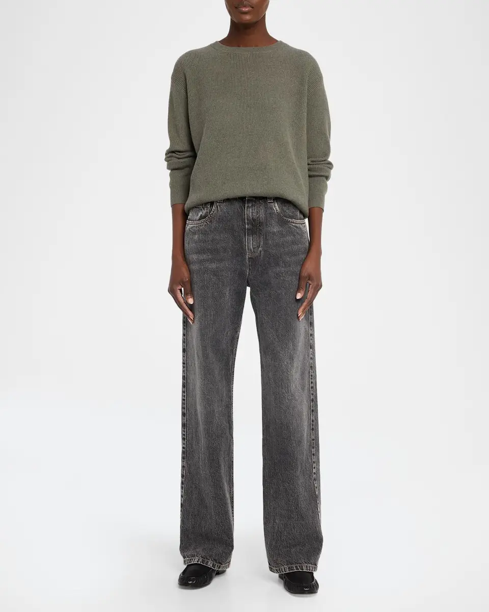 Brunello Cucinelli Cashmere Rib Crewneck Sweater | Thumbnail 2 Brunello Cucinelli Cashmere Rib Crewneck Sweater | Thumbnail 2