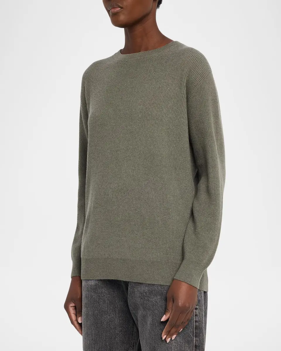 Brunello Cucinelli Cashmere Rib Crewneck Sweater | Thumbnail 4 Brunello Cucinelli Cashmere Rib Crewneck Sweater | Thumbnail 4