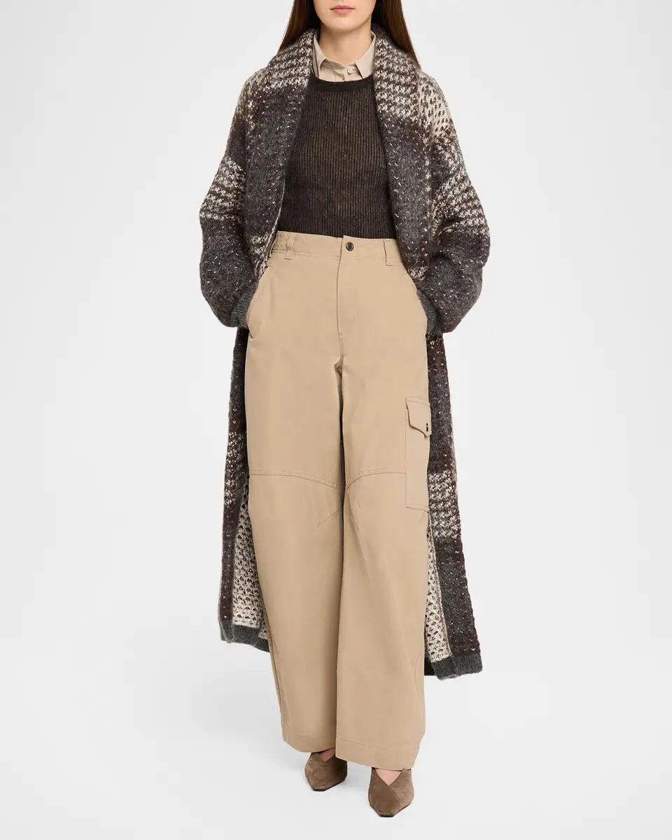 Brunello Cucinelli Tartan Double-Knit Long Coat | Thumbnail 2 Brunello Cucinelli Tartan Double-Knit Long Coat | Thumbnail 2