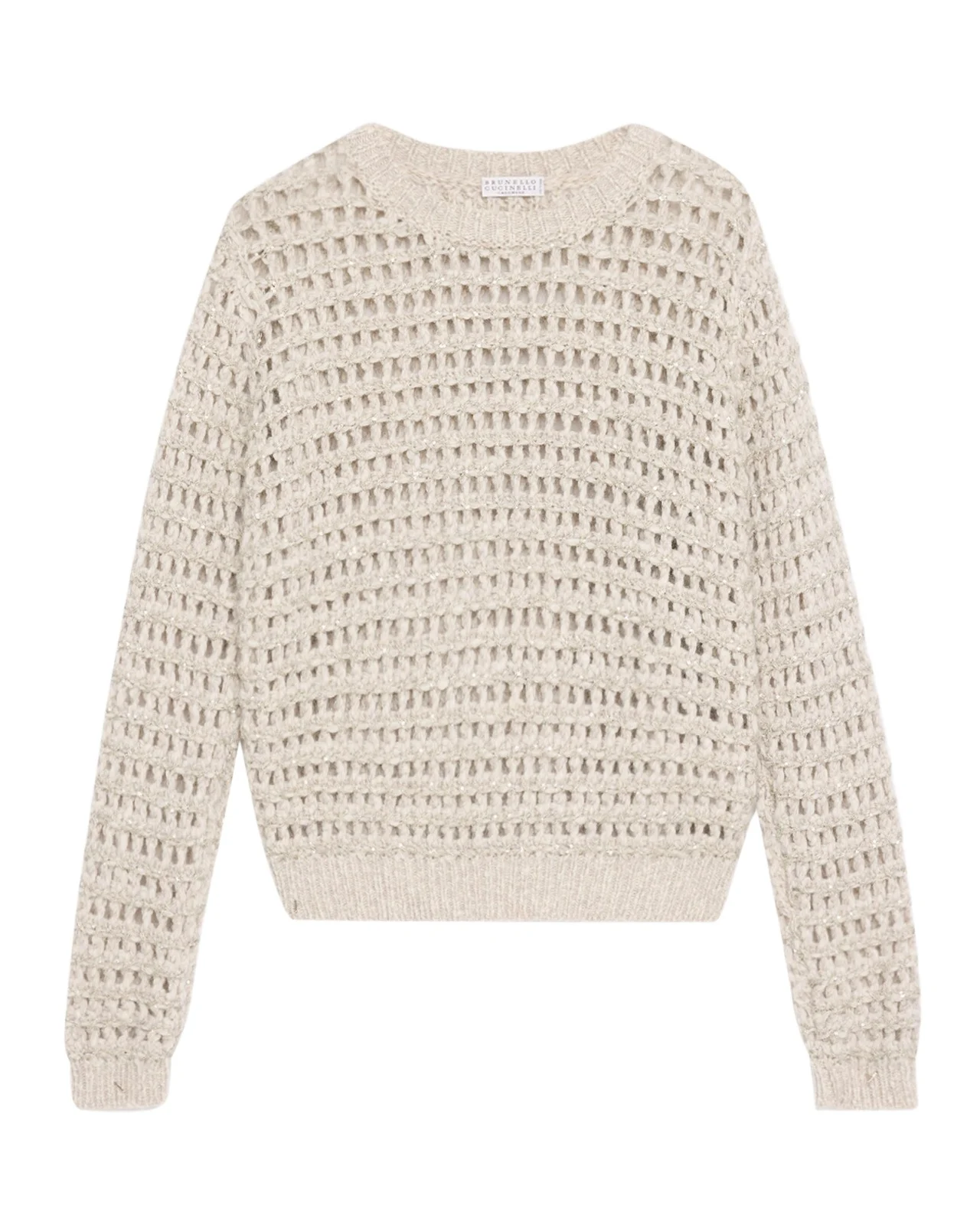Glow Crochet Knit Crewneck Sweater Glow Crochet Knit Crewneck Sweater