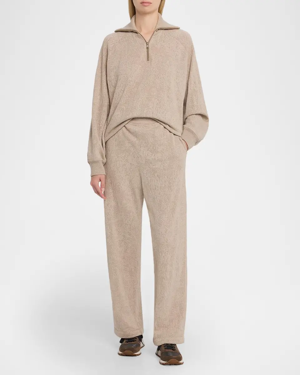 Brunello Cucinelli Jersey Lace Pointelle Knit Pants | Thumbnail 2