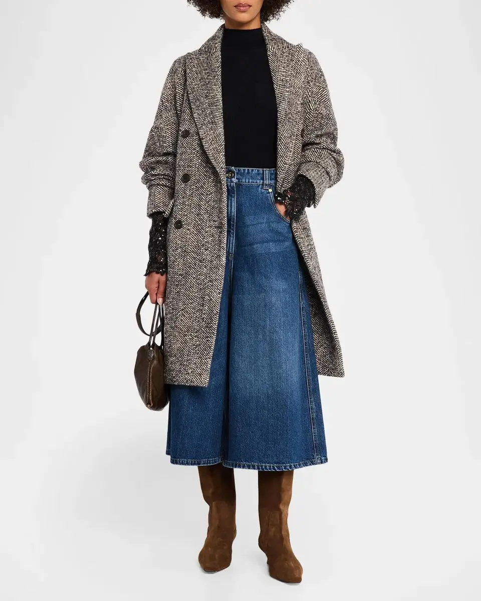 Brunello Cucinelli Baggy Cropped Denim Trousers | Thumbnail 2 Brunello Cucinelli Baggy Cropped Denim Trousers | Thumbnail 2