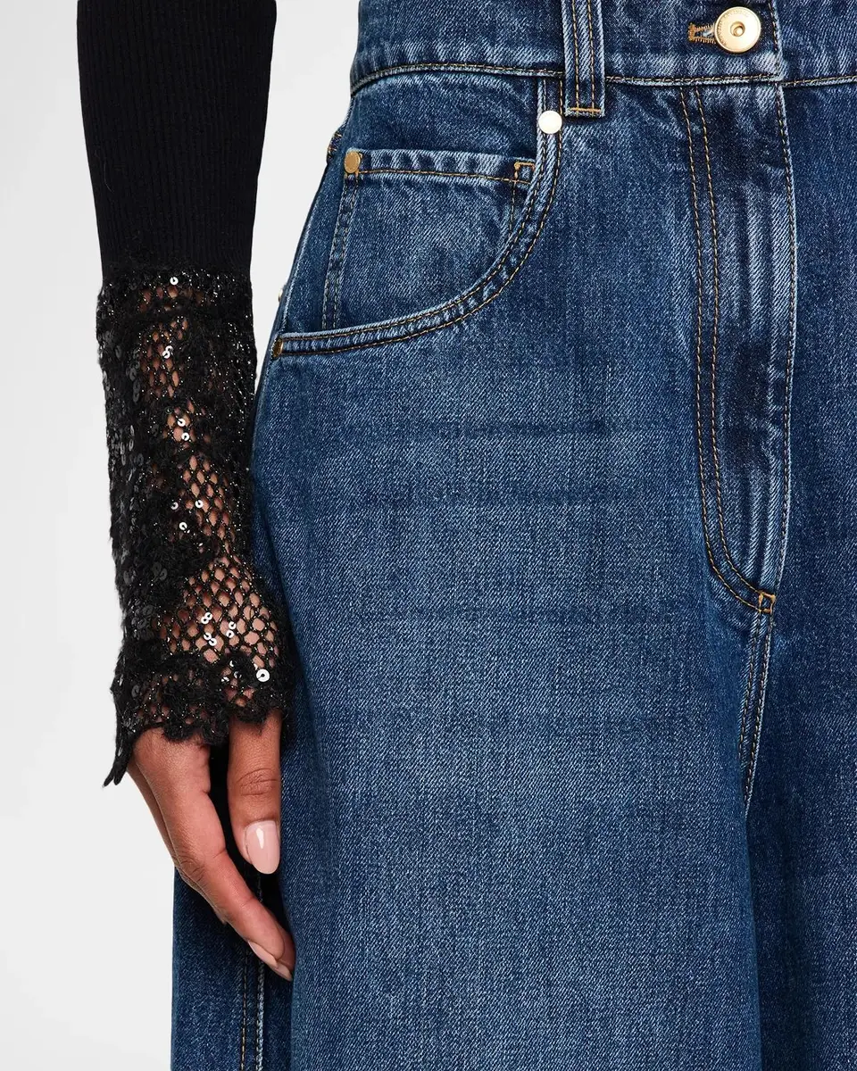 Brunello Cucinelli Baggy Cropped Denim Trousers | Thumbnail 5 Brunello Cucinelli Baggy Cropped Denim Trousers | Thumbnail 5