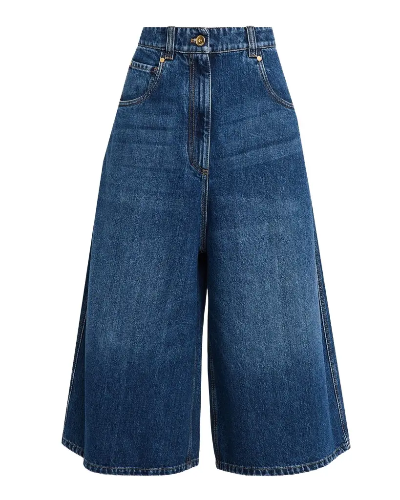 Baggy Cropped Denim Trousers Baggy Cropped Denim Trousers