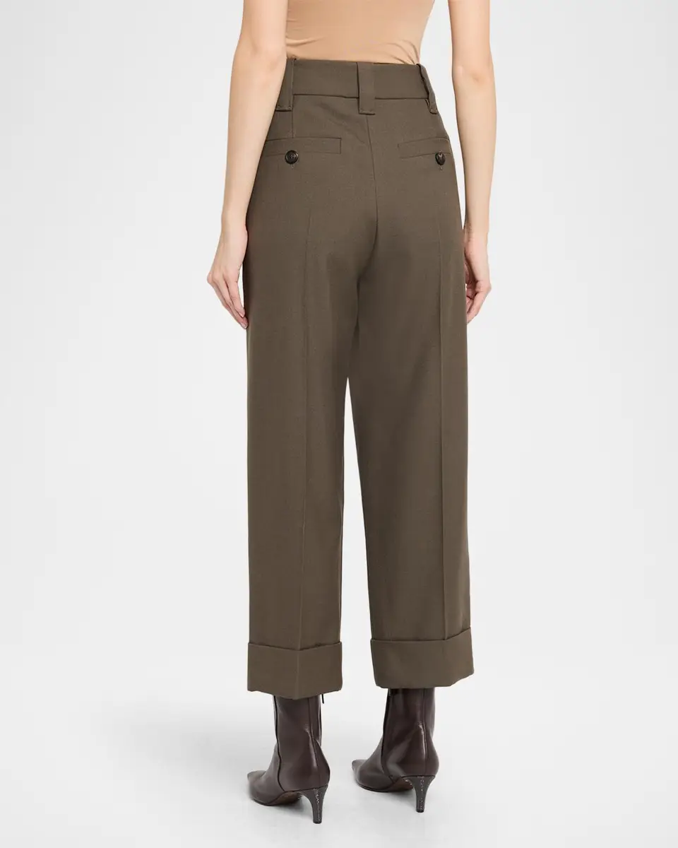Brunello Cucinelli Couture Wool Twill Cuffed Pants | Thumbnail 3 Brunello Cucinelli Couture Wool Twill Cuffed Pants | Thumbnail 3