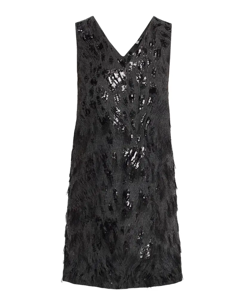 Animalier Sequin V-Neck Mini Dress Animalier Sequin V-Neck Mini Dress