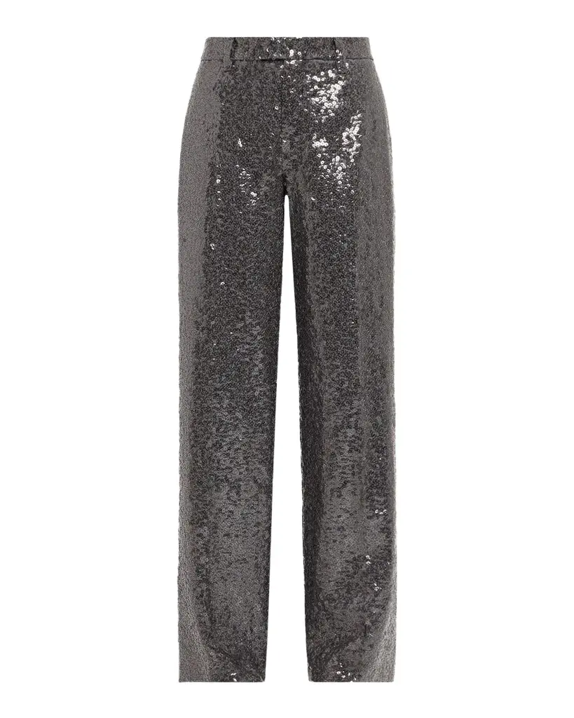 Brunello Cucinelli Sequin Embellished Wide-Leg Pants