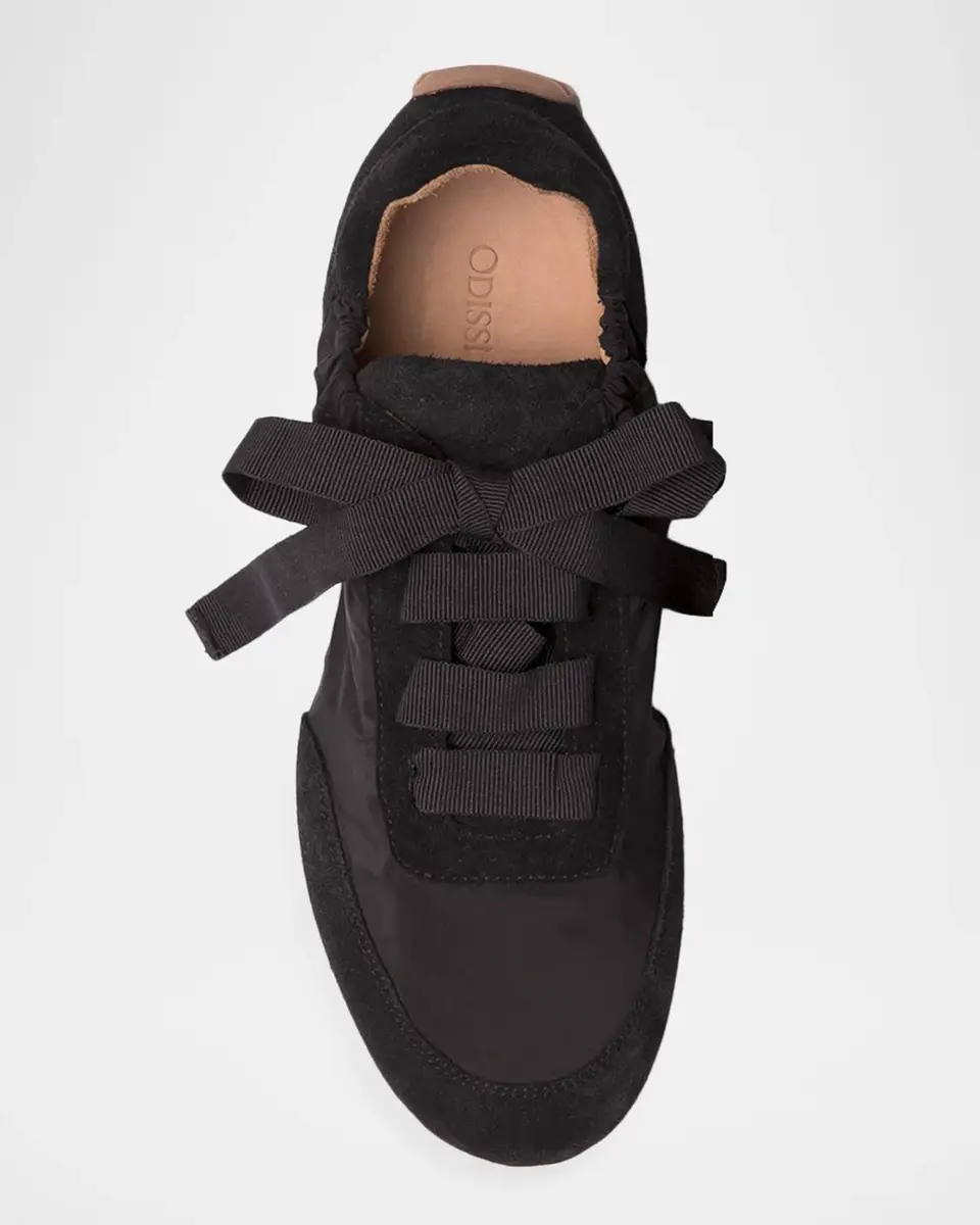 Odissì Cass Nylon and Suede Low-Top Sneakers | Thumbnail 3 Odissì Cass Nylon and Suede Low-Top Sneakers | Thumbnail 3