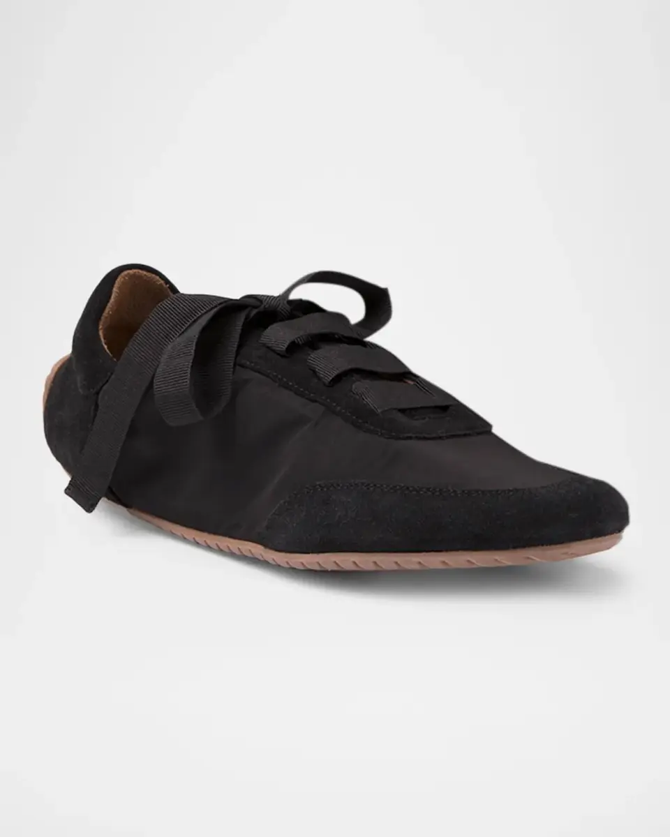 Odissì Cass Nylon and Suede Low-Top Sneakers | Thumbnail 4 Odissì Cass Nylon and Suede Low-Top Sneakers | Thumbnail 4