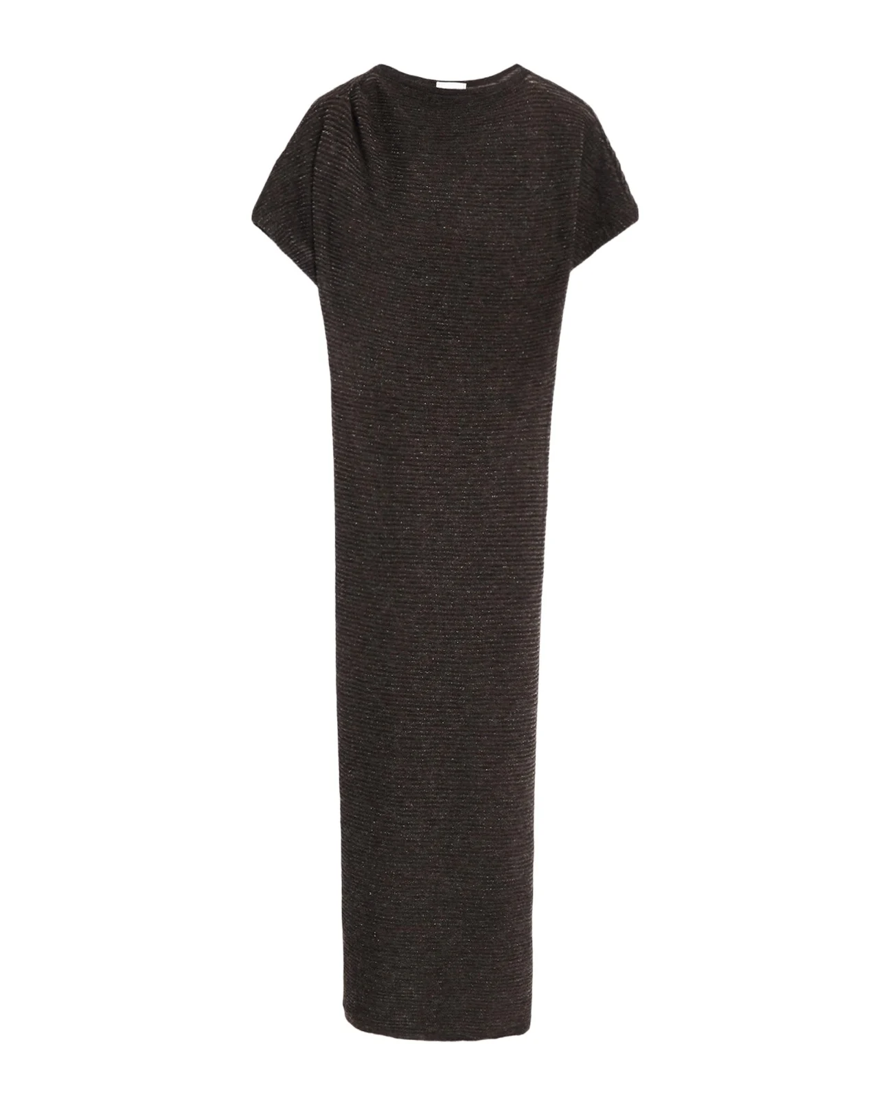 Brunello Cucinelli Silk Alpaca Knit Short-Sleeve Column Dress