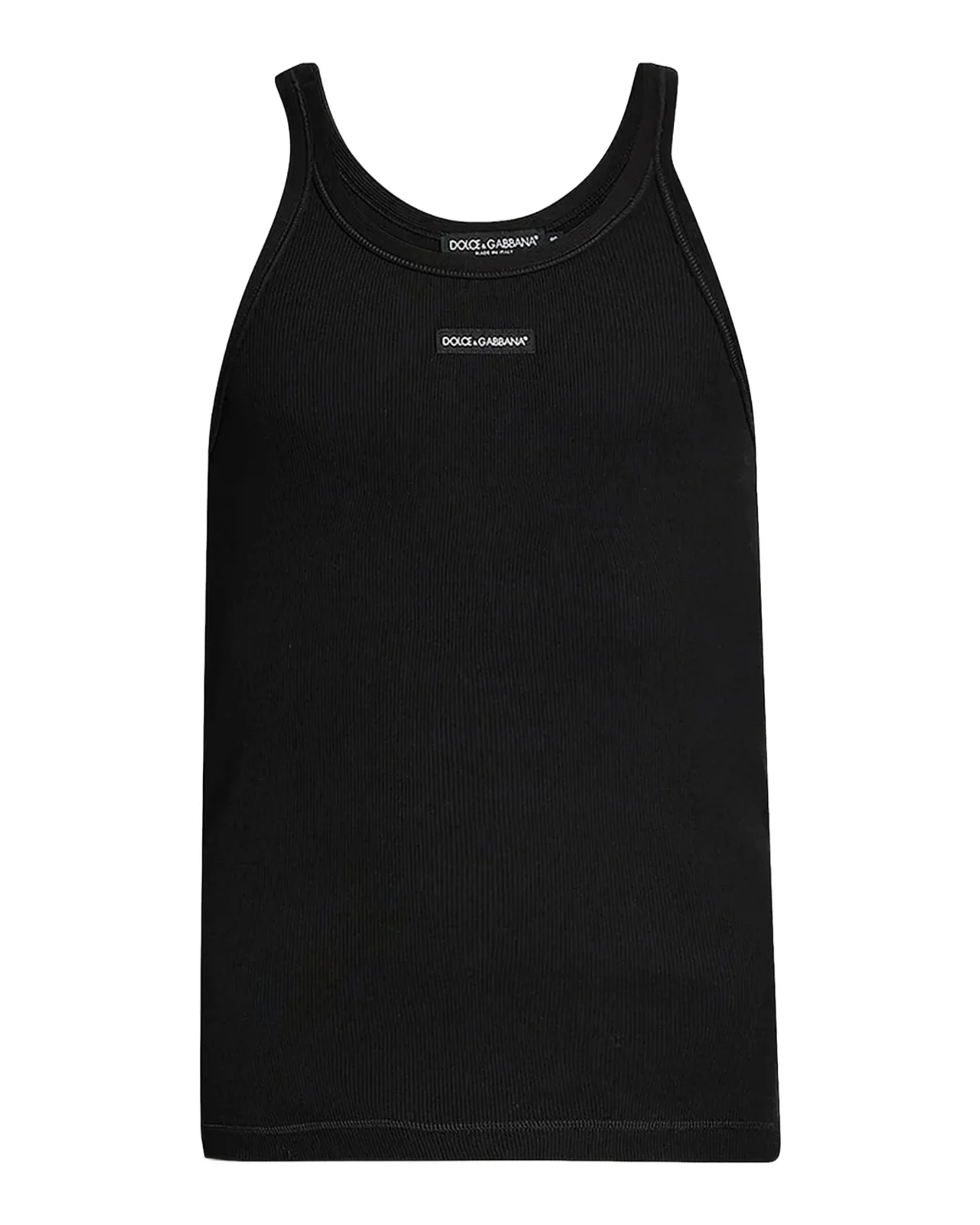 Dolce & Gabbana Men's Etichetta Rib Jersey Cotton Tank Top