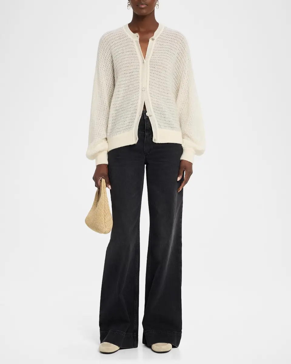 Ba&sh Isolar Pointelle-Knit Cardigan | Thumbnail 2 Ba&sh Isolar Pointelle-Knit Cardigan | Thumbnail 2