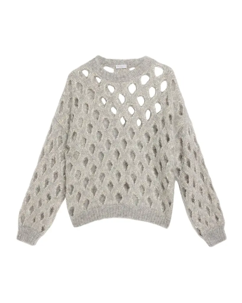 Mohair Diamante Openwork Sweater Mohair Diamante Openwork Sweater