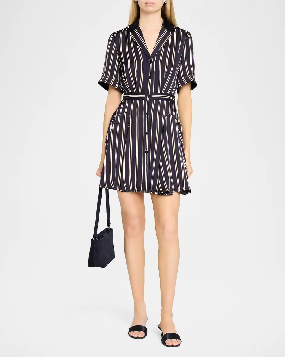 Jason Wu Collection Striped Short-Sleeve Mini Shirtdress | Thumbnail 2 Jason Wu Collection Striped Short-Sleeve Mini Shirtdress | Thumbnail 2