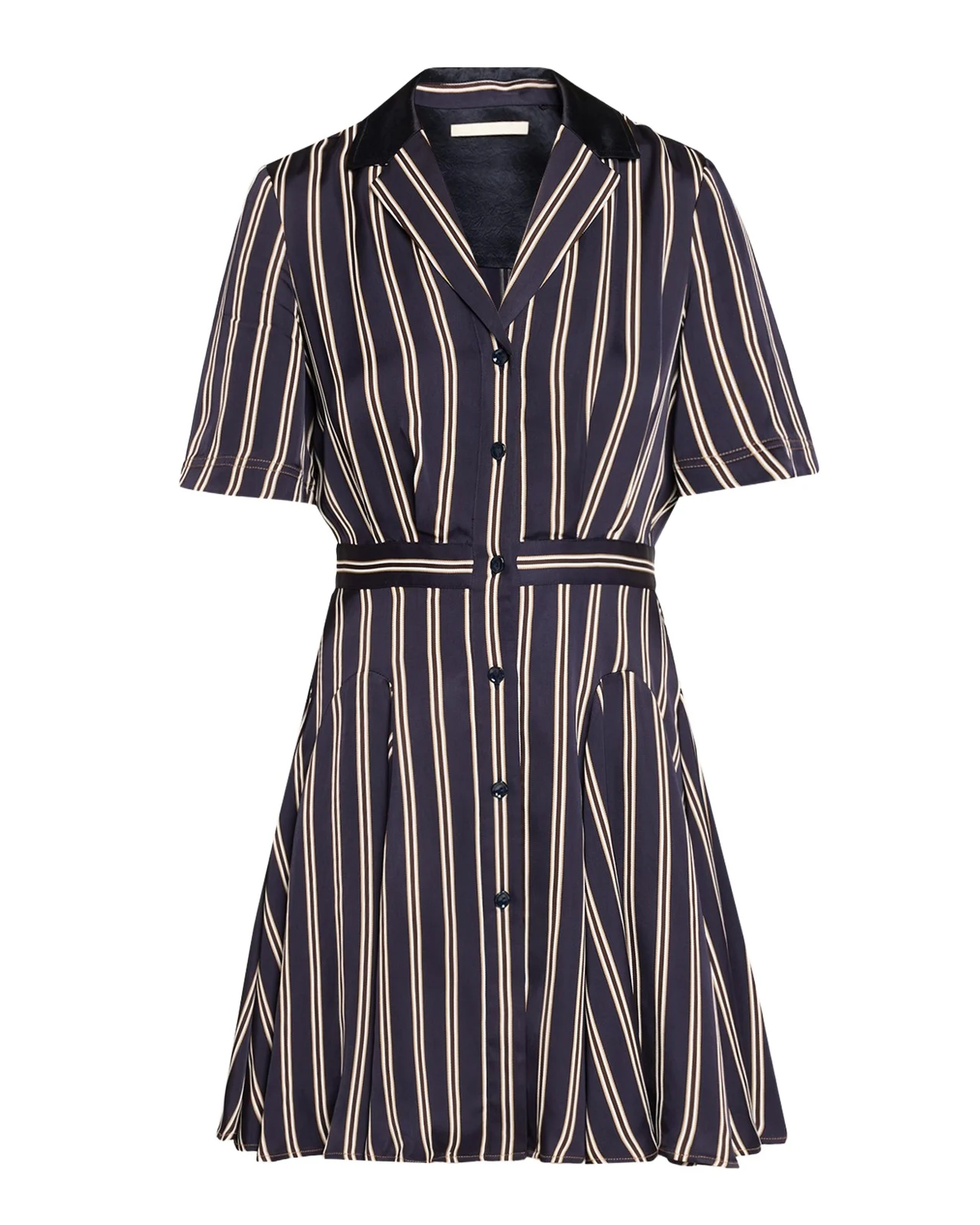 Jason Wu Collection Striped Short-Sleeve Mini Shirtdress
