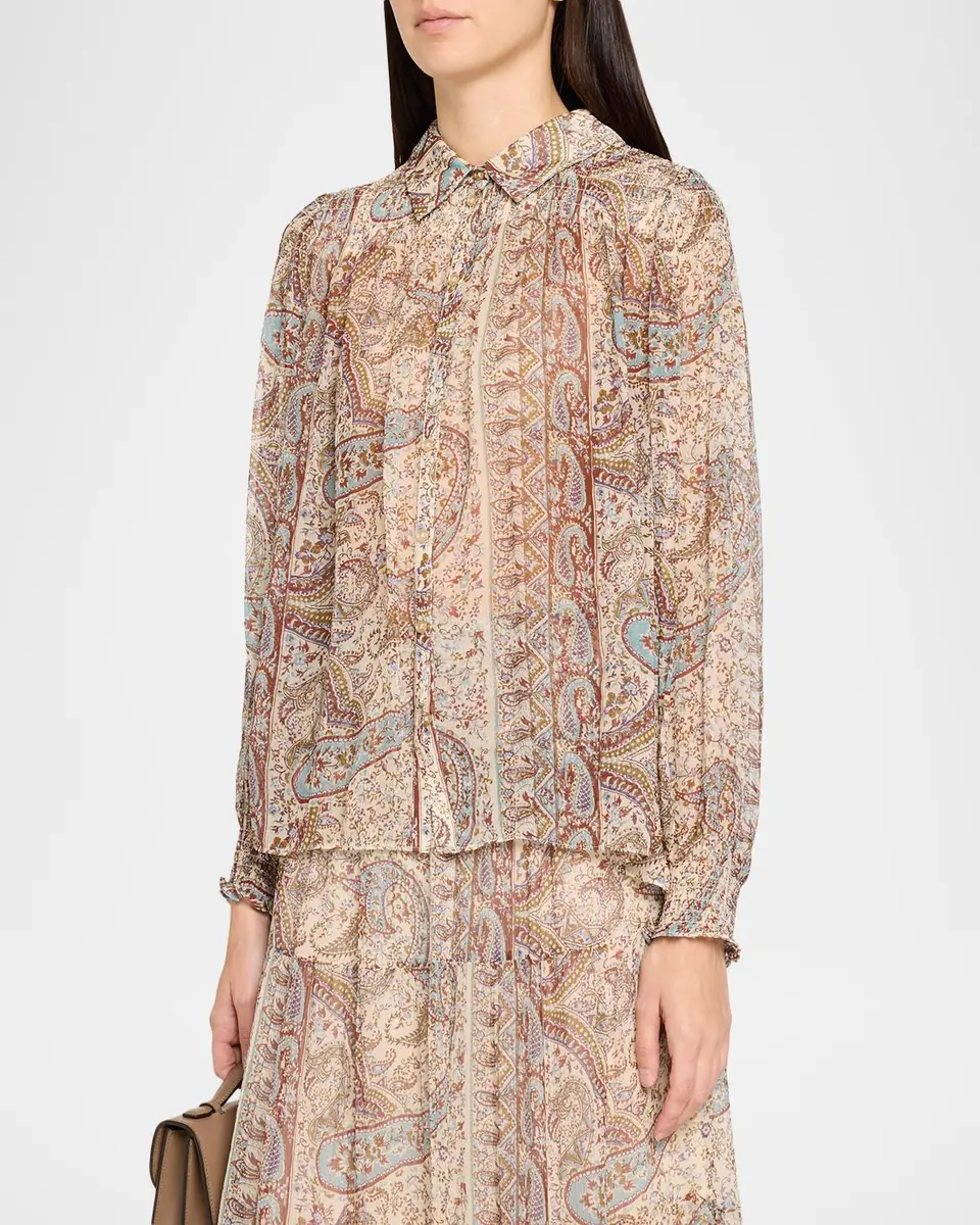 Ba&sh Cleo Paisley Print Shirt | Thumbnail 4 Ba&sh Cleo Paisley Print Shirt | Thumbnail 4