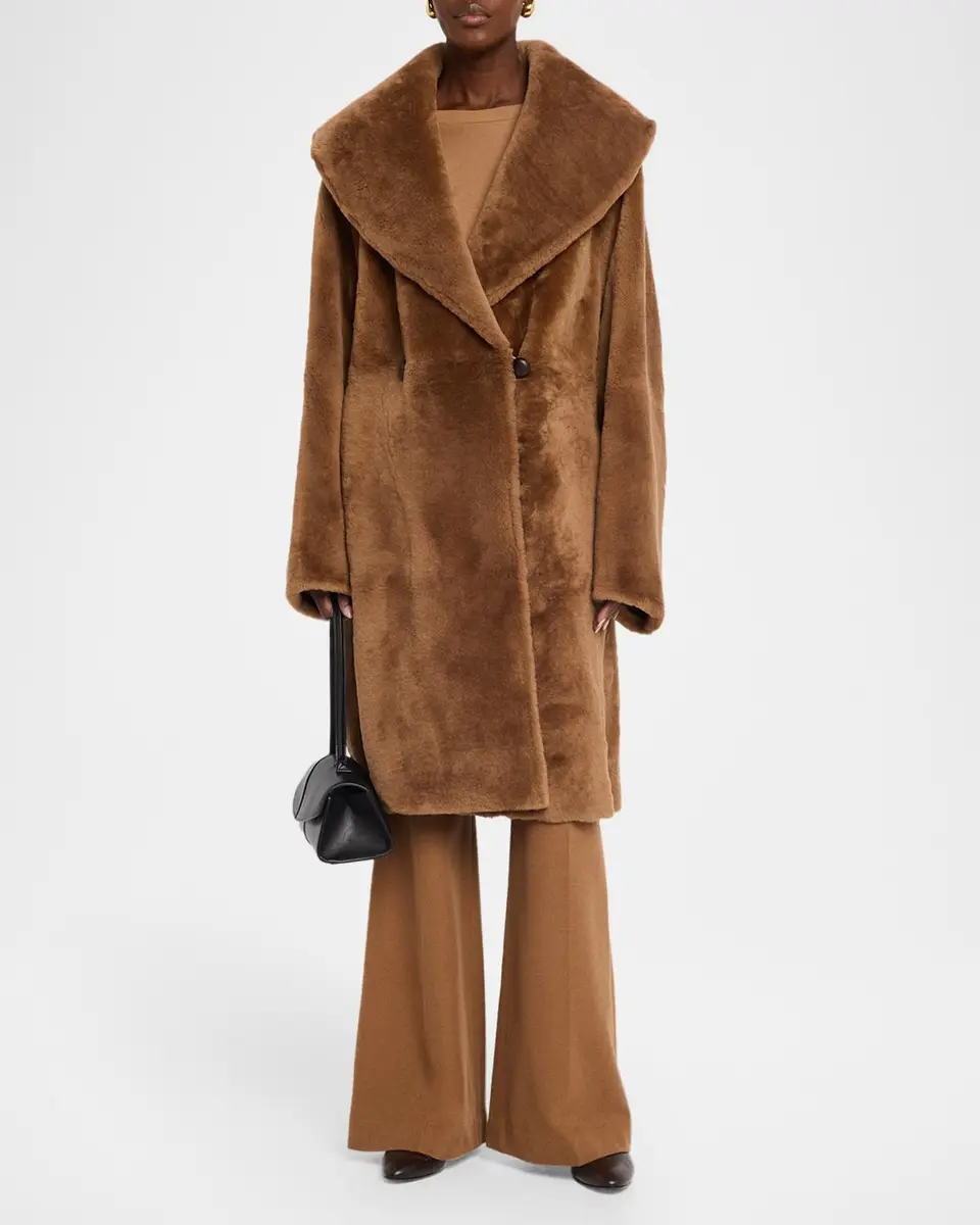 Lafayette 148 New York Oversized Reversible Shearling Coat | Thumbnail 2 Lafayette 148 New York Oversized Reversible Shearling Coat | Thumbnail 2