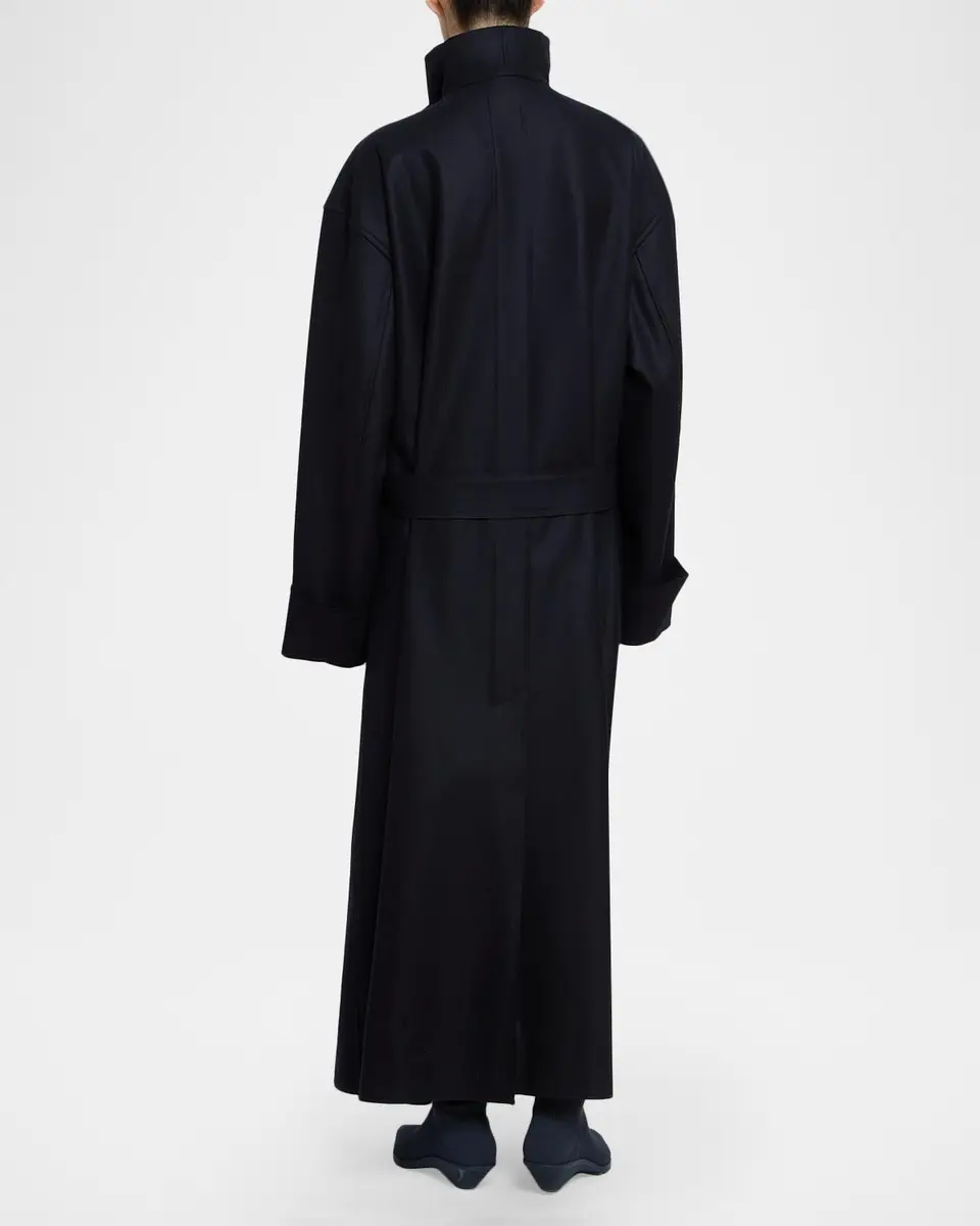 Issey Miyake Wool-Nylon Oversized Long Coat | Thumbnail 3