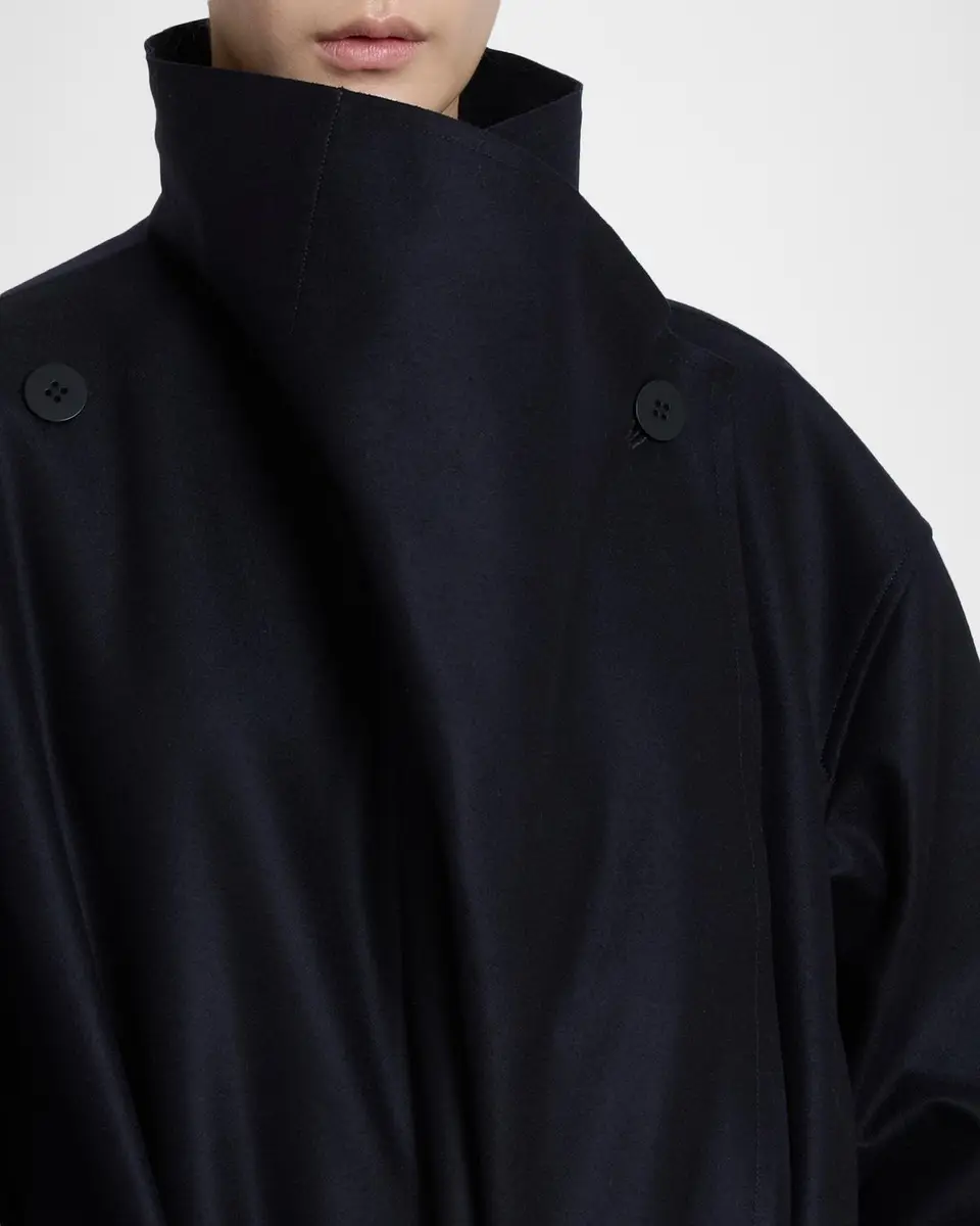 Issey Miyake Wool-Nylon Oversized Long Coat | Thumbnail 5