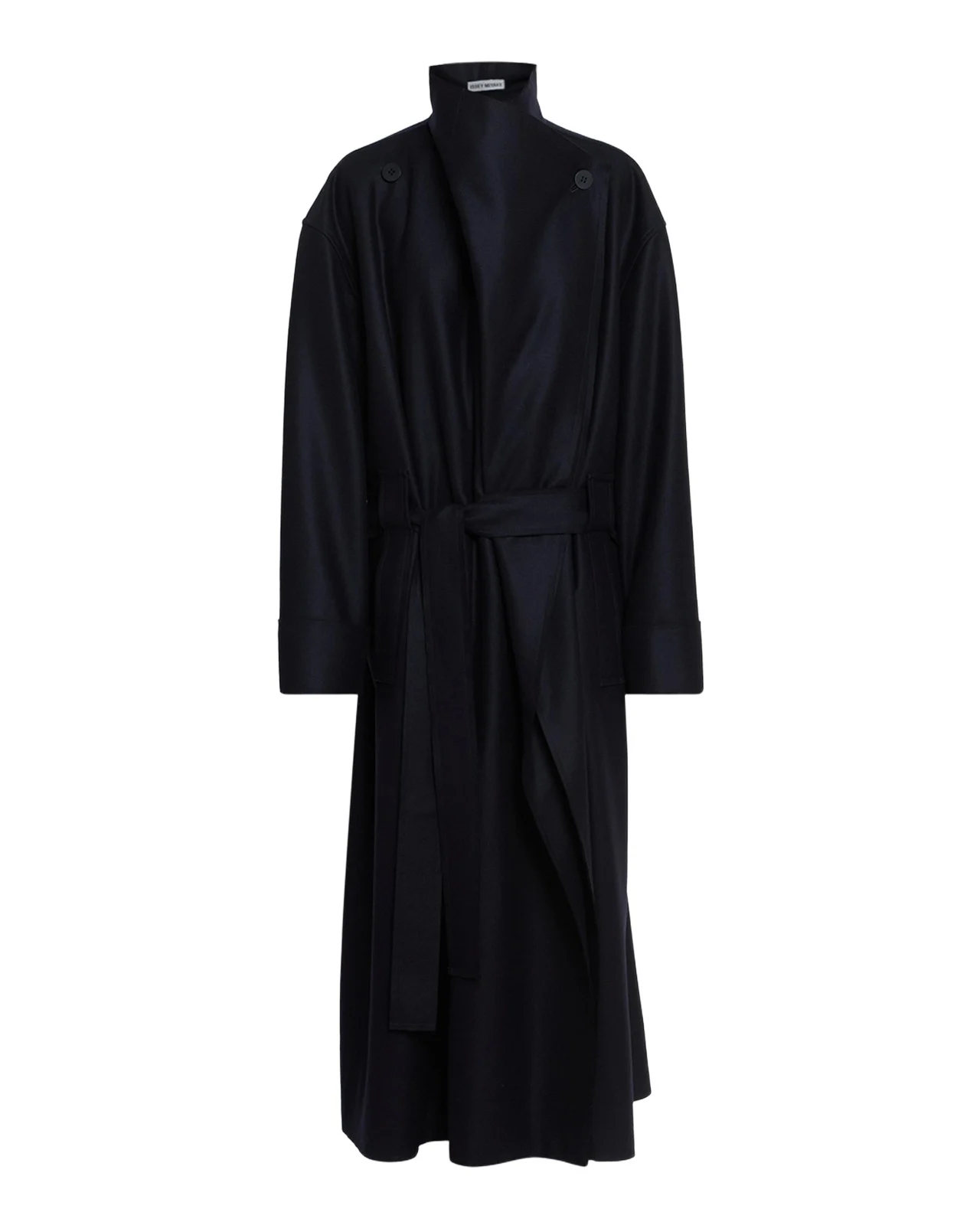 Issey Miyake Wool-Nylon Oversized Long Coat