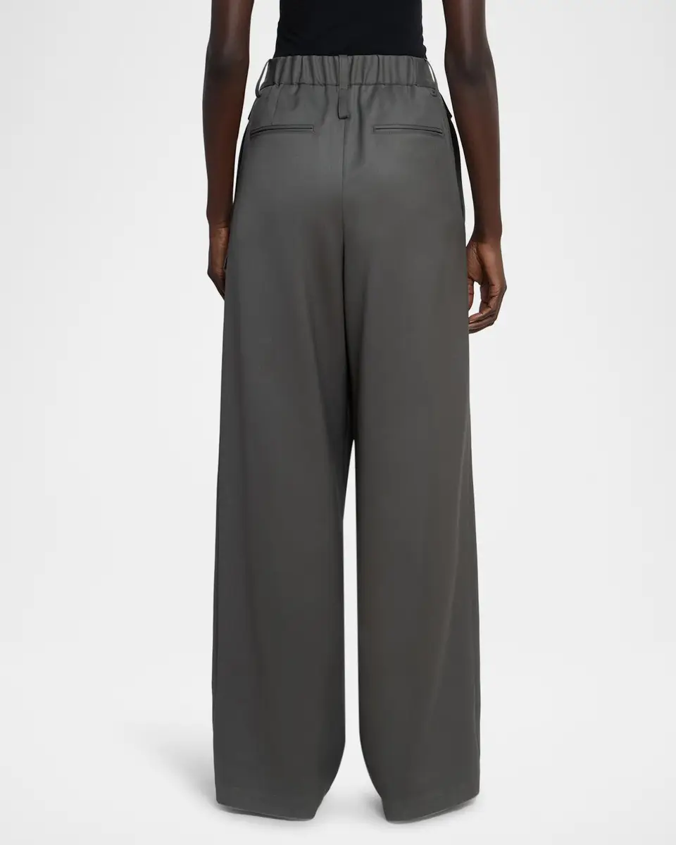 Issey Miyake Lustrous Wool-Blend Pleated Trousers | Thumbnail 3