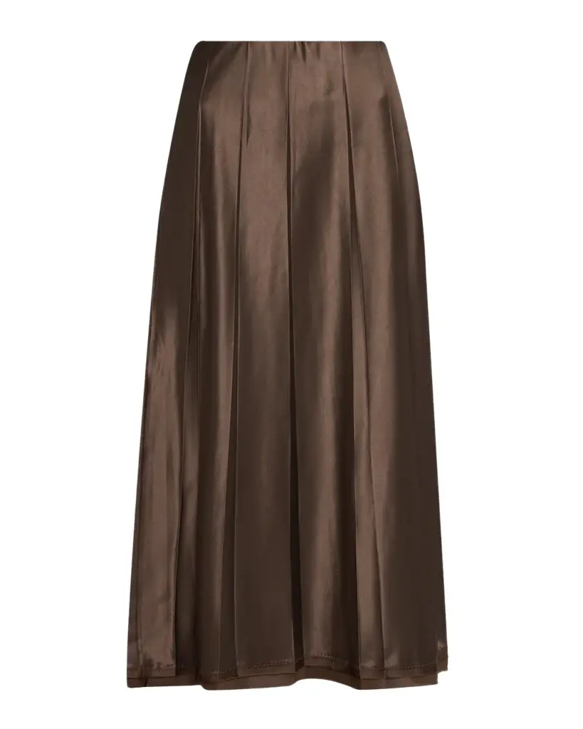 Pleated Satin Midi Skirt Pleated Satin Midi Skirt