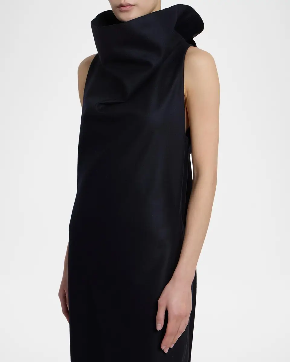 Issey Miyake Sculptural Turtleneck Wool Sleeveless Maxi Dress | Thumbnail 5 Issey Miyake Sculptural Turtleneck Wool Sleeveless Maxi Dress | Thumbnail 5