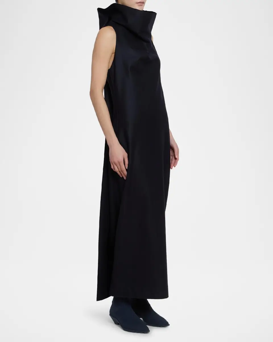 Issey Miyake Sculptural Turtleneck Wool Sleeveless Maxi Dress | Thumbnail 6 Issey Miyake Sculptural Turtleneck Wool Sleeveless Maxi Dress | Thumbnail 6