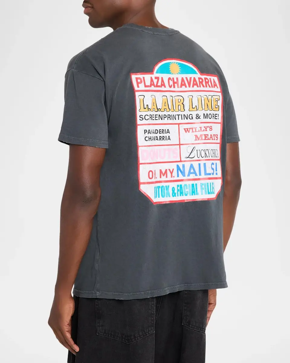 Willy Chavarria Men's Plaza Chavarria Graphic T-Shirt | Thumbnail 3 Willy Chavarria Men's Plaza Chavarria Graphic T-Shirt | Thumbnail 3