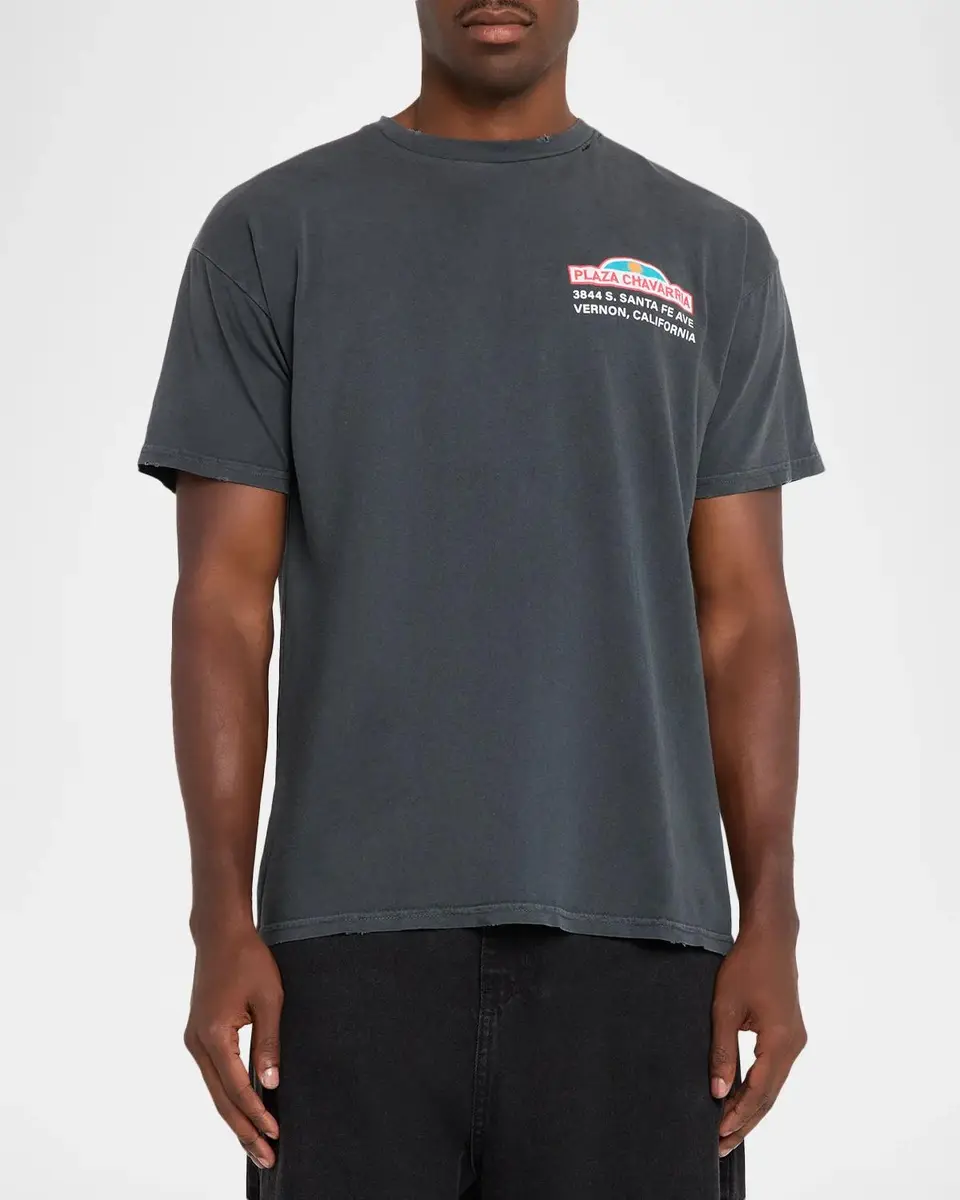 Willy Chavarria Men's Plaza Chavarria Graphic T-Shirt | Thumbnail 4 Willy Chavarria Men's Plaza Chavarria Graphic T-Shirt | Thumbnail 4