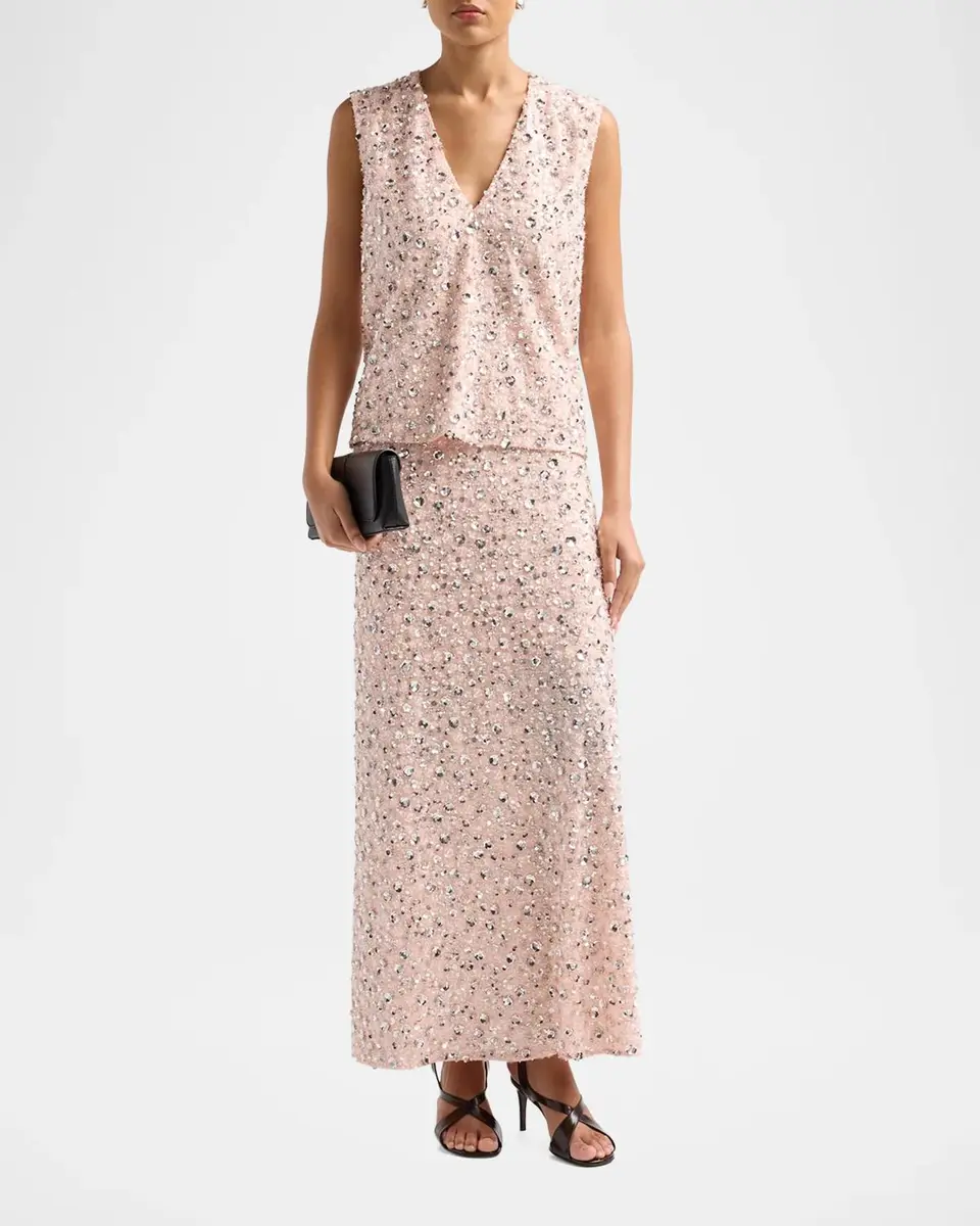 Rabanne Embellished V-Neck Top | Thumbnail 2