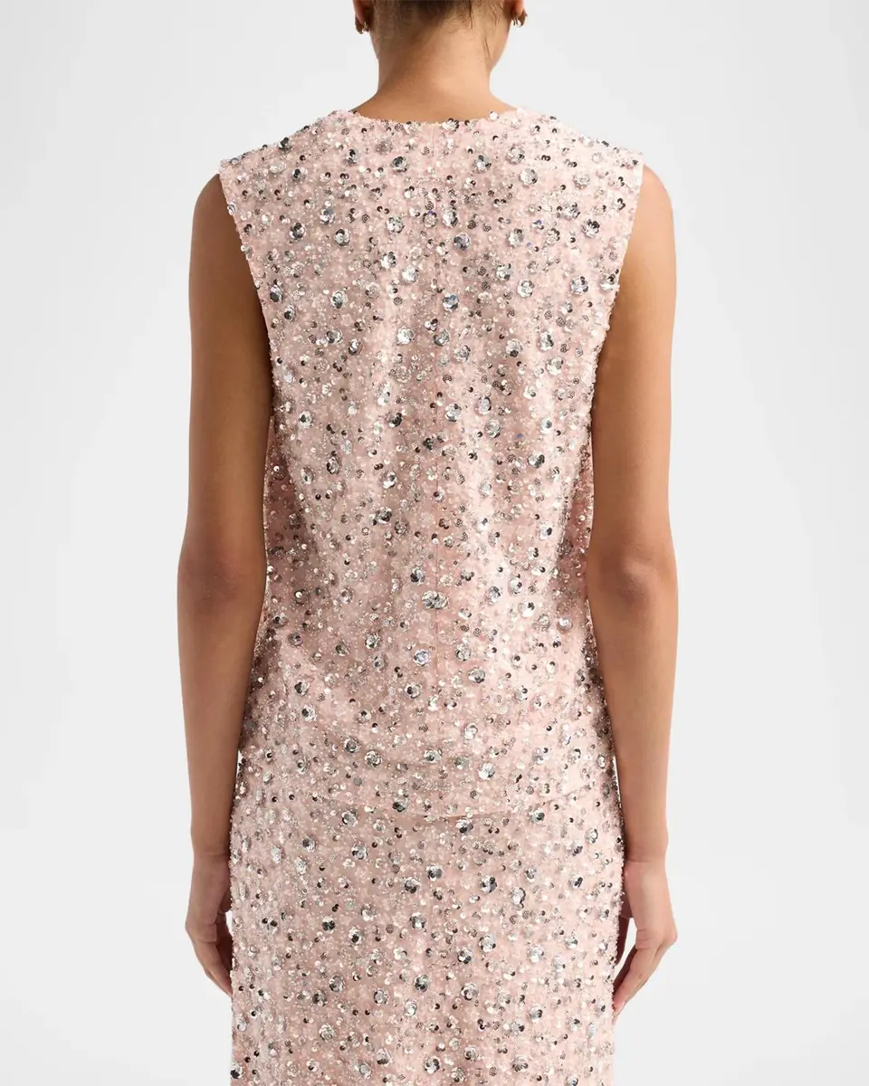 Rabanne Embellished V-Neck Top | Thumbnail 3