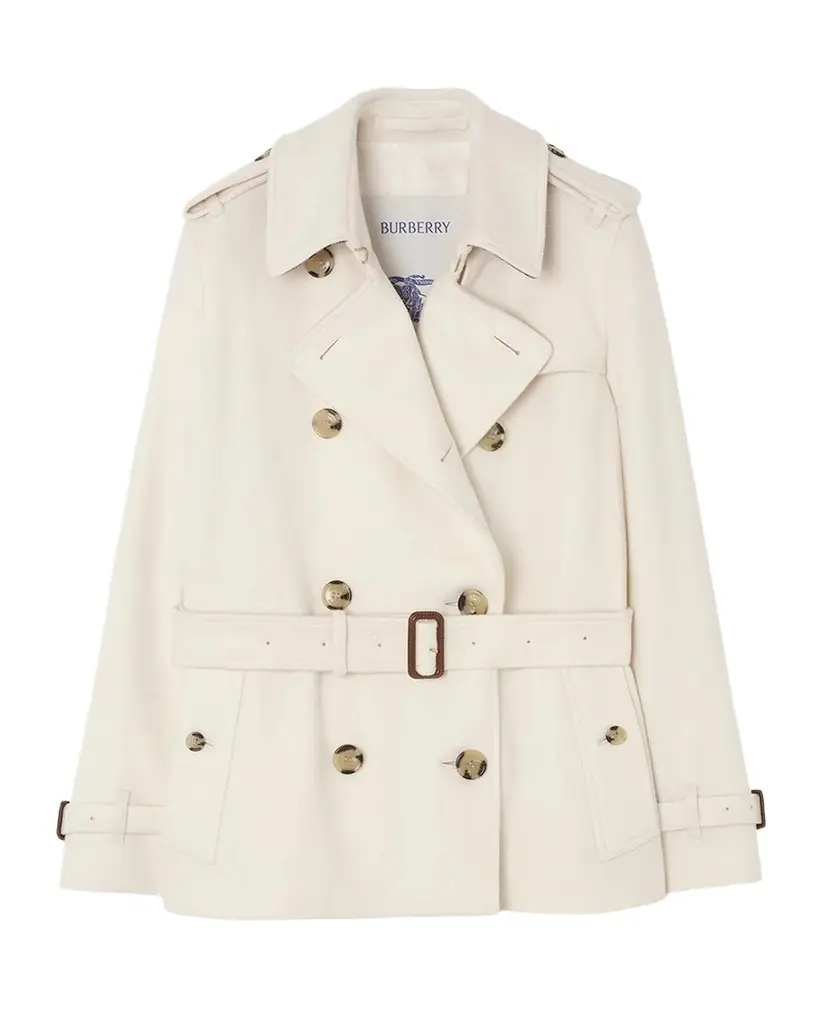 Kensington Belted Cashmere Short Trench Jacket Kensington Belted Cashmere Short Trench Jacket
