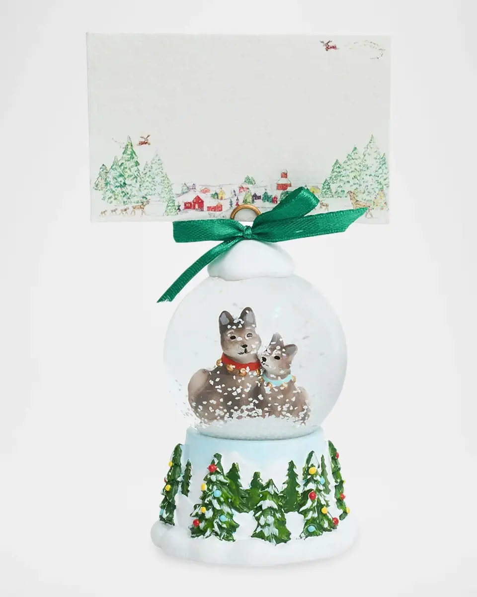 Juliska Berry & Thread North Pole Husky Snow Globe Place Card Holder | Thumbnail 2 Juliska Berry & Thread North Pole Husky Snow Globe Place Card Holder | Thumbnail 2