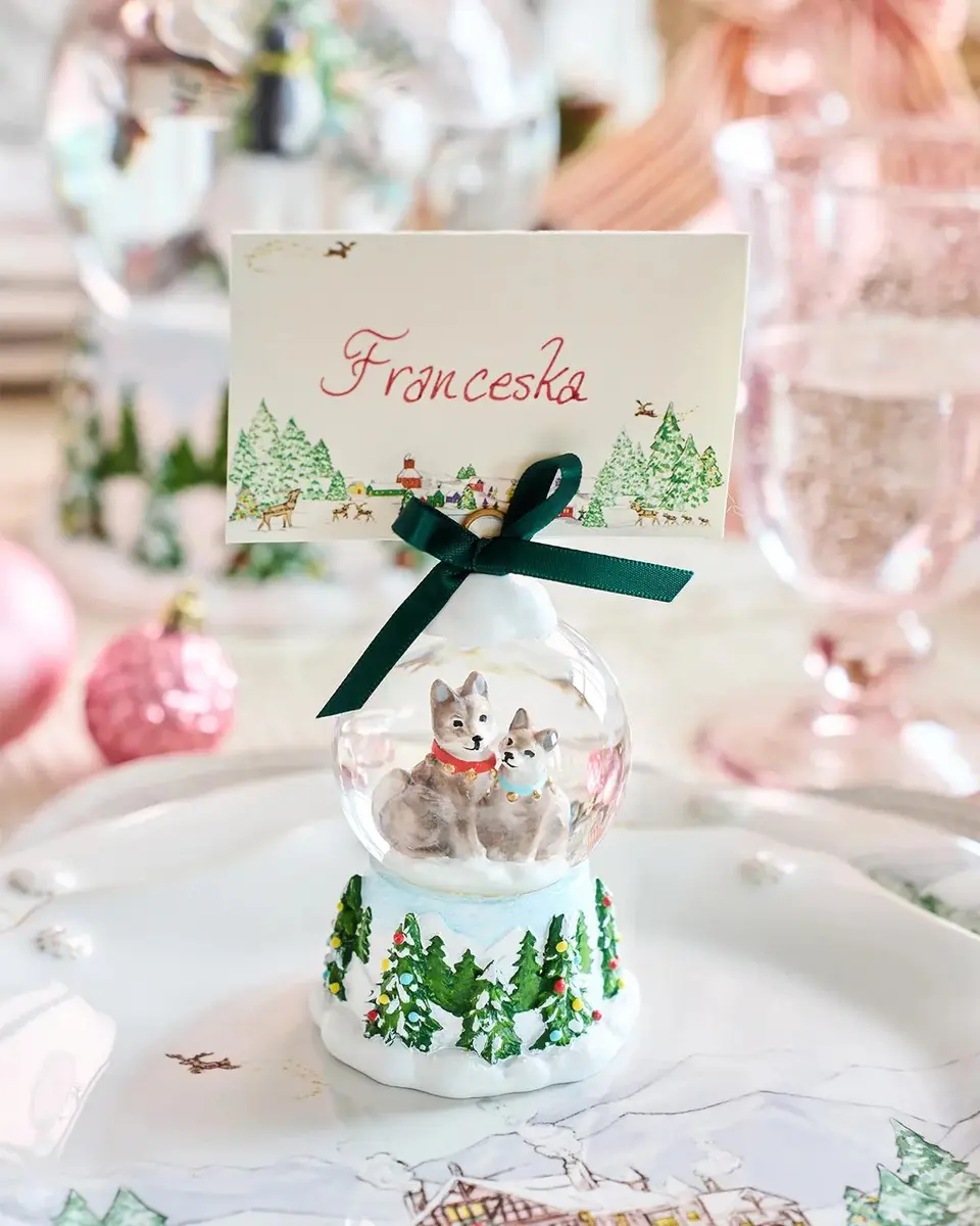 Juliska Berry & Thread North Pole Husky Snow Globe Place Card Holder | Thumbnail 5 Juliska Berry & Thread North Pole Husky Snow Globe Place Card Holder | Thumbnail 5