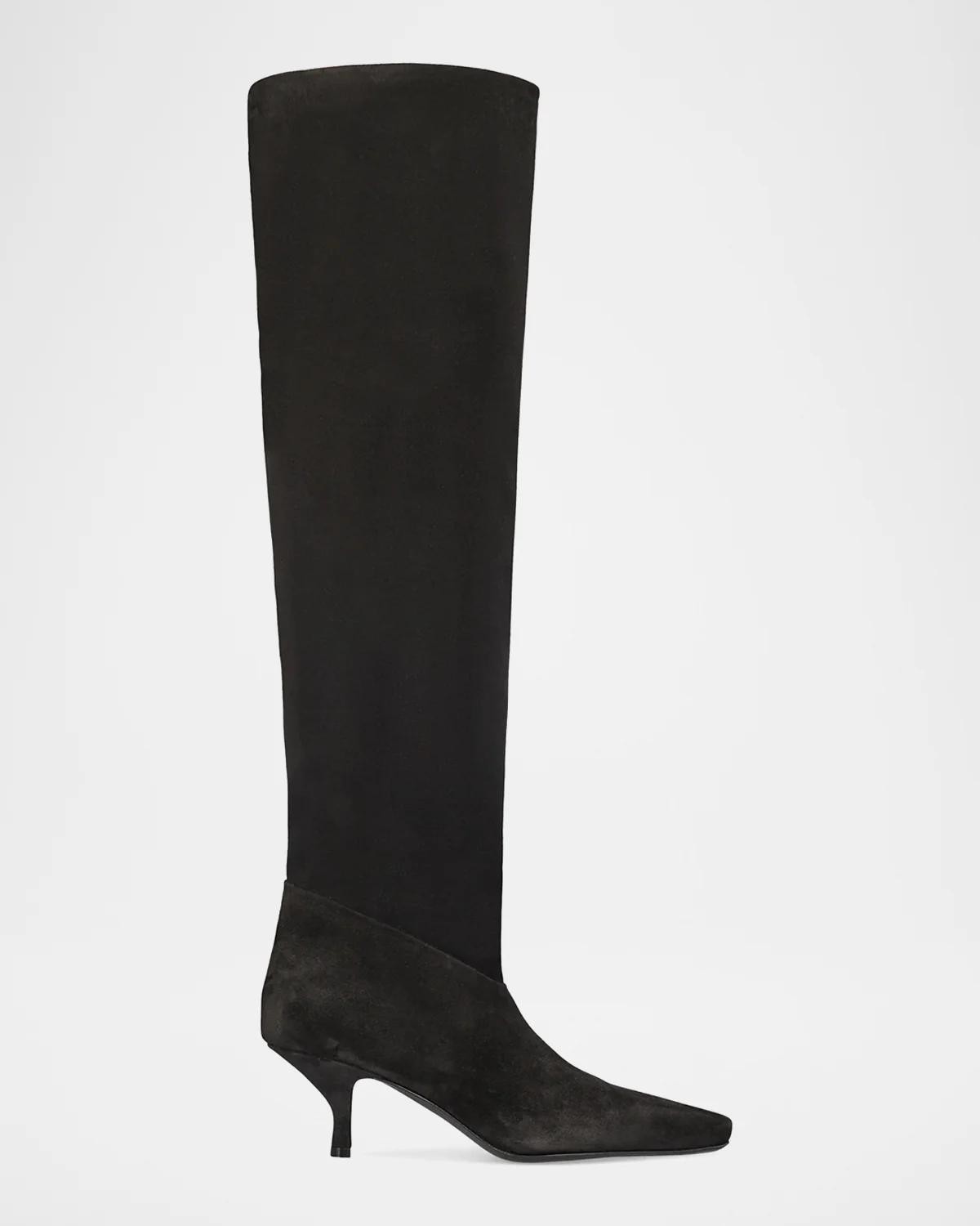 Rose 60MM Suede Over-The-Knee Boots Rose 60MM Suede Over-The-Knee Boots