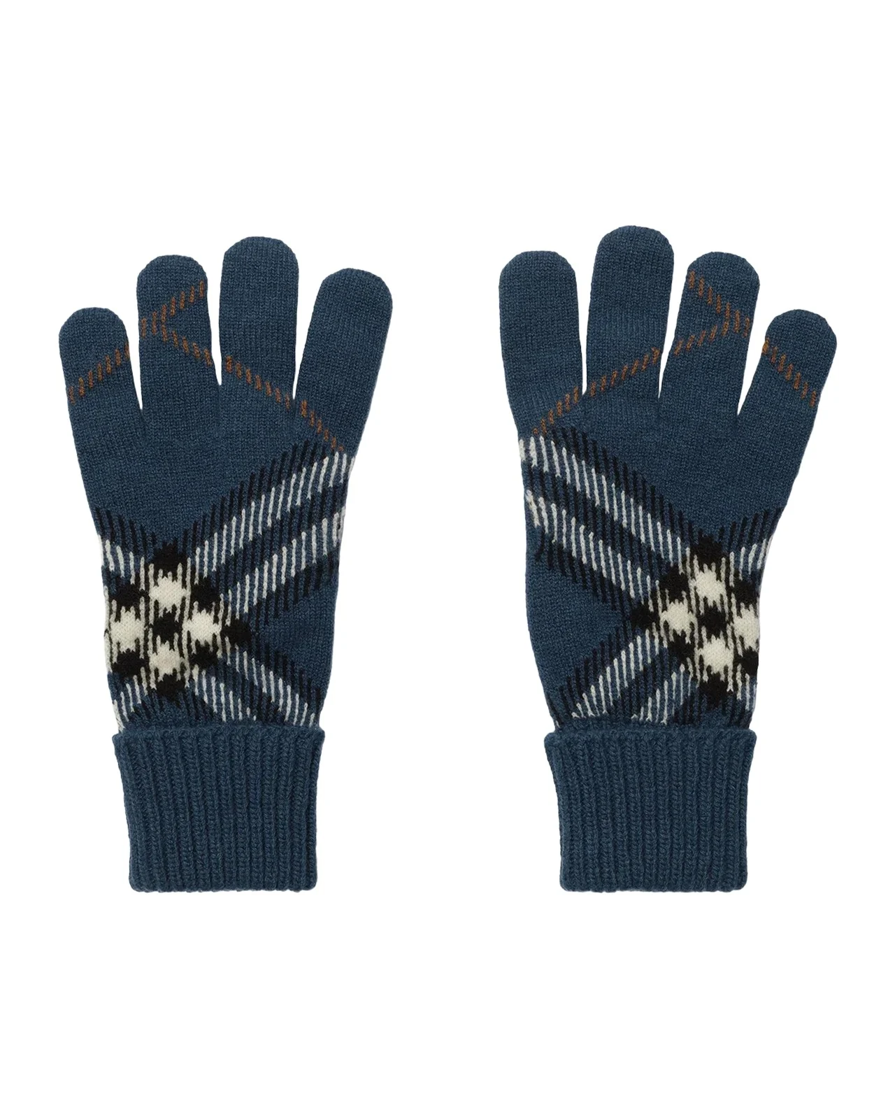 Burberry Check Cashmere-Blend Gloves