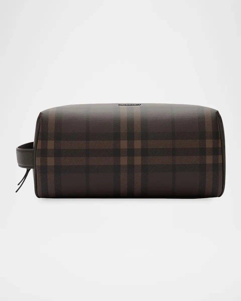 Burberry Men's Check Toiletry Travel Pouch | Thumbnail 2 Burberry Men's Check Toiletry Travel Pouch | Thumbnail 2