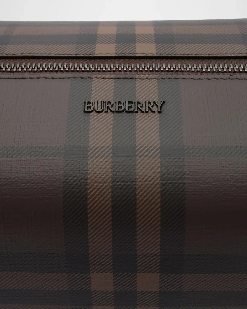 Burberry Men's Check Toiletry Travel Pouch | Thumbnail 4 Burberry Men's Check Toiletry Travel Pouch | Thumbnail 4